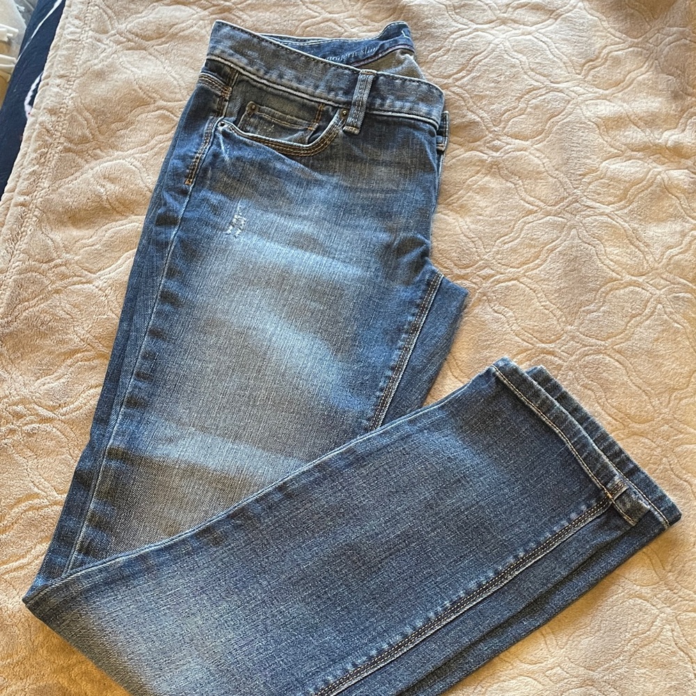 LOFT Women's Straight Leg Jeans in Medium Blue Wash